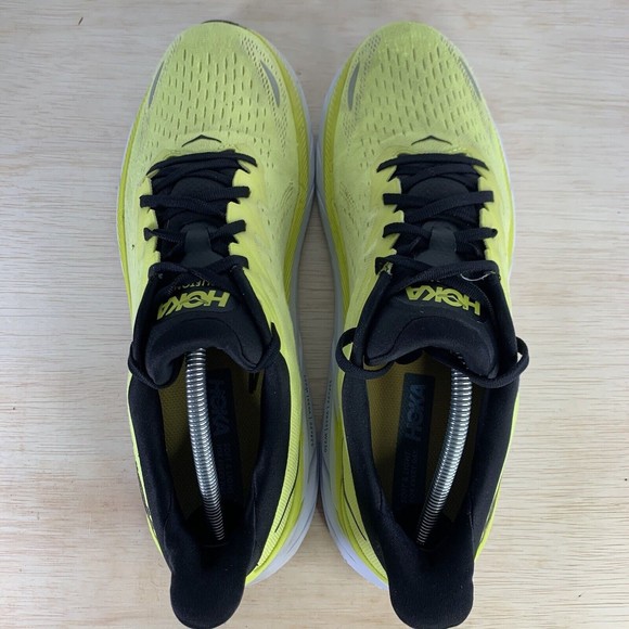 Hoka One One Mens Clifton 8 1119393 EPCH Yellow Running Shoes Size 12.5